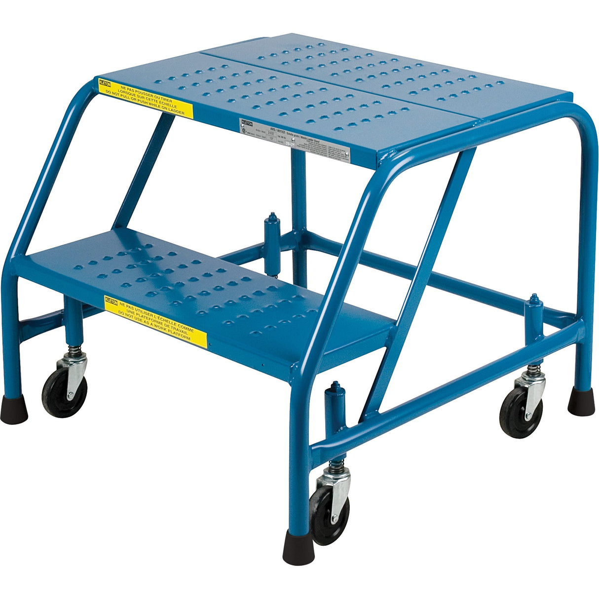 CSA-Certified Rolling Step Ladder, 2 Steps, 22" Step Width, 19" Platform Height, Steel