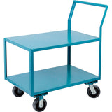Heavy-Duty Low Profile Shop Carts, 2 Tiers, 24" W x 40" D x 41" H, 2400 lbs. Cap.