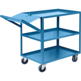 Order Picking Carts, 36" H x 24" W x 52" D, 3 Shelves, 1200 lbs. Capacity