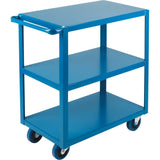 Heavy-Duty Shelf Cart, 3 Tiers, 24" W x 48" H x 36" D, 1200 lbs. Capacity