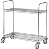 Standard-Duty Utility Carts, Stainless Steel, 18" x 39" x 36", 500 lbs. Capacity