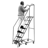 All Directional Ladders, 7 Steps, 16" Step Width, 70" Platform Height, Steel