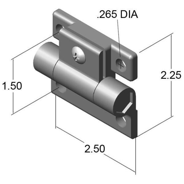15 Series Adjustable Tension Panel Hinge w/ Mounting Hardware