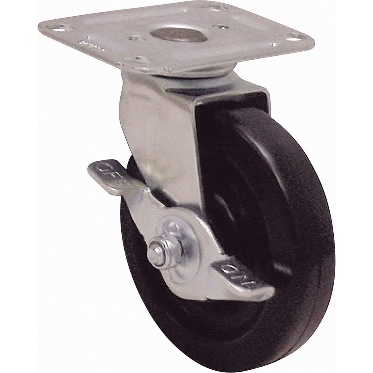 Light-Duty Caster, Swivel with Brake, 5" (127 mm), Urethane, 250 lbs. (113 kg.)