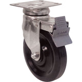 General Purpose Caster, Swivel with Brake, 5" (127 mm), Phenolic, 275 lbs. (125 kg.)