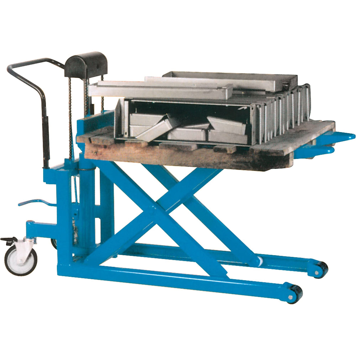 Hydraulic Skid Scissor Lift/Table, 42-1/2" L x 20-1/2" W, Steel, 2200 lbs. Capacity