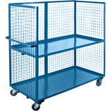 Wire Mesh Utility Cart, Steel, 20" x 63" x 75", 1200 lbs. Capacity