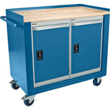Industrial Duty Mobile Service Workbenches, Wood Surface