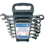RCWS-7MR Long Pattern Reversible Wrench Set, Ratcheting Combination, 7 Pieces, Metric
