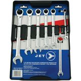 RCWS-7M Long Pattern Wrench Set, Ratcheting Combination, 7 Pieces, Metric