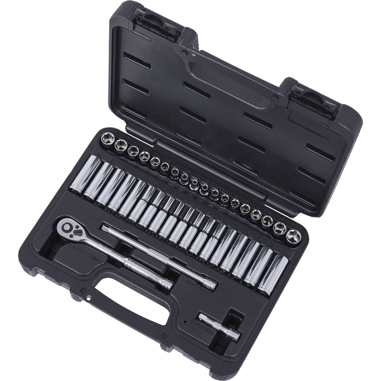 ISK-1440SM SAE/Metric Socket Set, 40 Pcs, 1/4" Drive Size, Deep