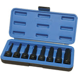 Metric Impact Socket Set, Hex, 1/2" Drive, 8 Pcs