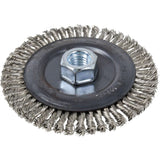 Stringer Bead Brush Wheel, 6" Dia., 0.022" Fill, 5/8"-11 Arbor