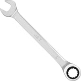 Non-Reversible Long Pattern Ratcheting Combination Wrench, 11/16", Chrome Finish