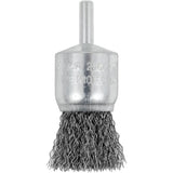 Shaft Mounted Crimped End Brush, 1", 0.012" Fill, 1/4" Shank