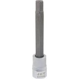 Bit Socket, Hex, 10 mm x 4" L, 3/8" Drive