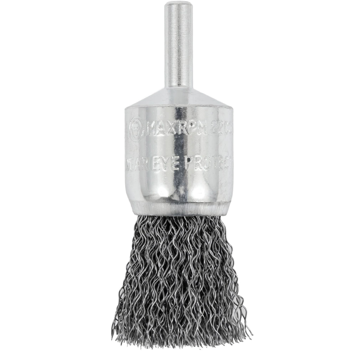 Shaft Mounted Crimped End Brush, 3/4", 0.012" Fill, 1/4" Shank