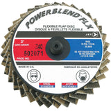 Powerblend FLX Roll-on Flap Disc, 3" x Type R, Z40 Grit, Zirconia Alumina