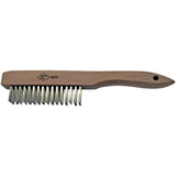 Scratch Brush, Stainless Steel, 4 x 16 Wire Rows