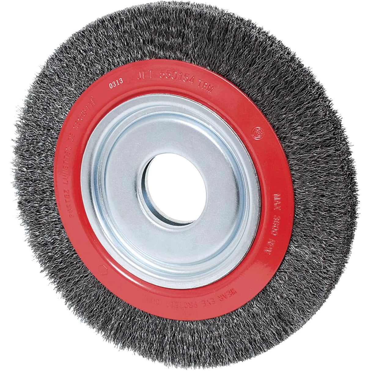 Crimped Wire Wheel, 6" Dia., 0.007" Fill, 2"/1/2" - 5/8" Arbor