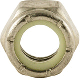 Nylon Lock Nut, 1/2" Dia., Stainless Steel, Fine
