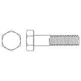 Hex Cap Screw, 3/4" Dia., 3" L, Yellow Zinc, Coarse, Grade 8