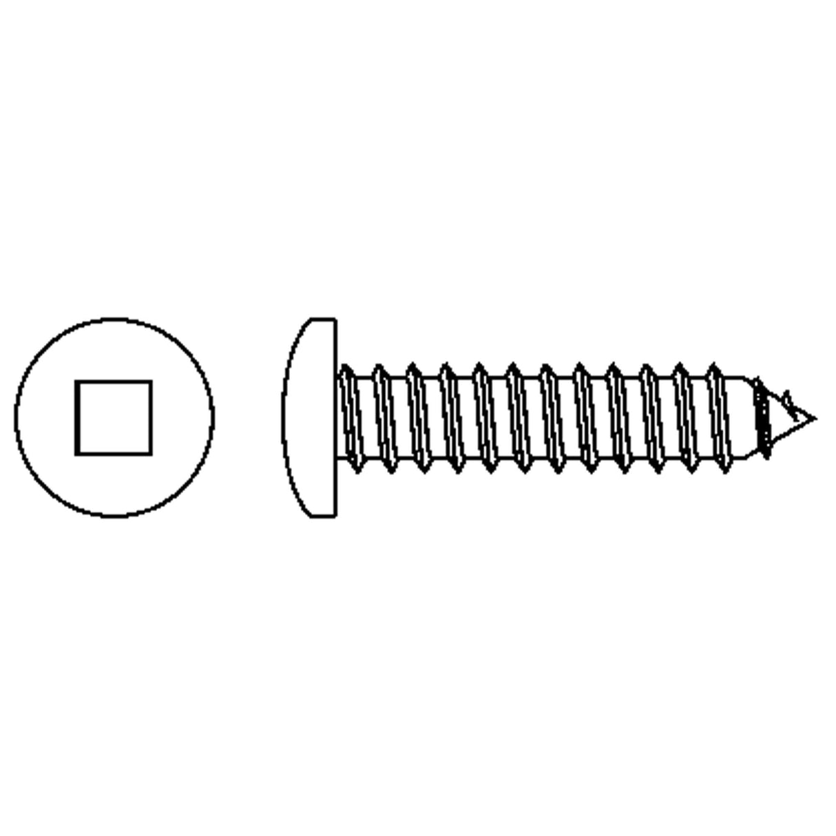 Tapping Pan Head Screws, #8 x 1/2" L, Zinc Plated