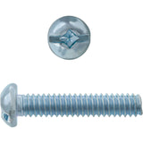 Round Square/Slot HD Machine Screws, #6 x 3" L, Zinc Plated