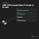 Câble coaxial LMR-400 - N Femelle - N Mâle
