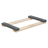Rubber Ends Hardwood Dolly Frame, Wood Frame, 18" W x 30" D x 2.5" H, 900 lbs. Capacity