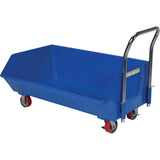 Low Profile Hopper, Steel, 1/3 cu.yd., Blue