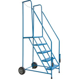 Trailer Access Rolling Ladder with Rails, 4 Steps, 22" Step Width, 37" Platform Height, Steel