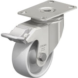 Caster, Swivel with Brake, 3-1/8" (79.5 mm), Nylon, 265 lbs. (120 kg.)