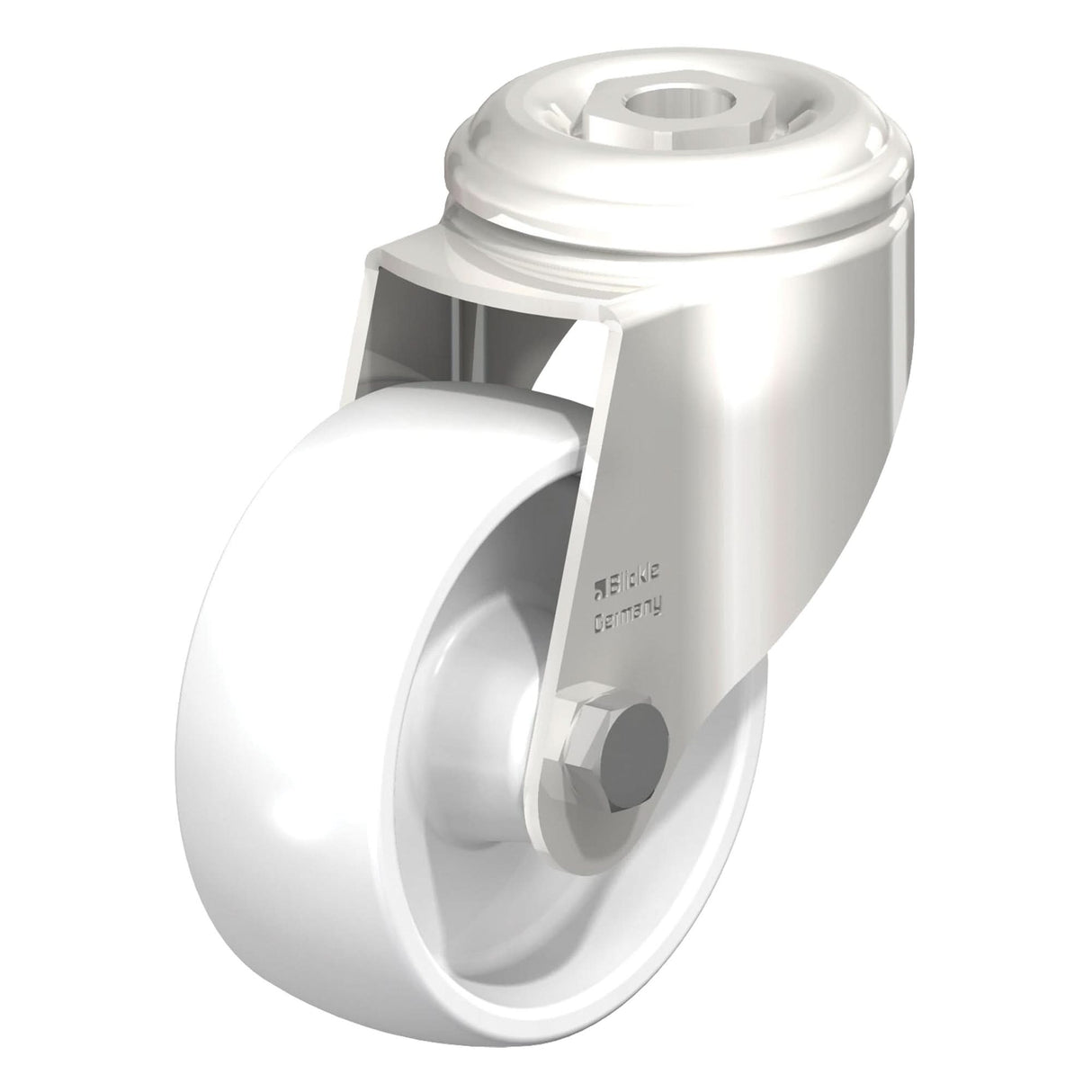 Impact-Resistant Nylon Caster, Swivel, 5" (127 mm) Dia., 265 lbs. (120 kg.) Capacity