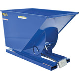 Self-Dumping Hopper, Steel, 1 cu.yd., Blue