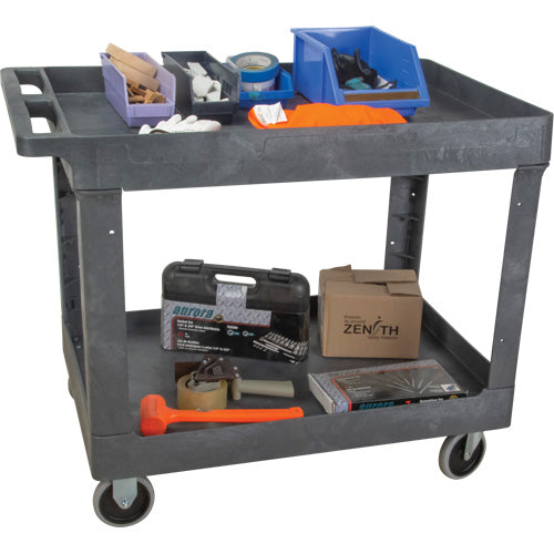 Utility Service Cart, 2 Tiers, 24-5/8" x 32-1/2" x 40", 550 lbs. Capacity