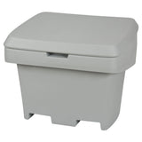 Heavy-Duty Outdoor Salt and Sand Storage Container, 30" x 24" x 24", 5.5 cu. Ft., Grey