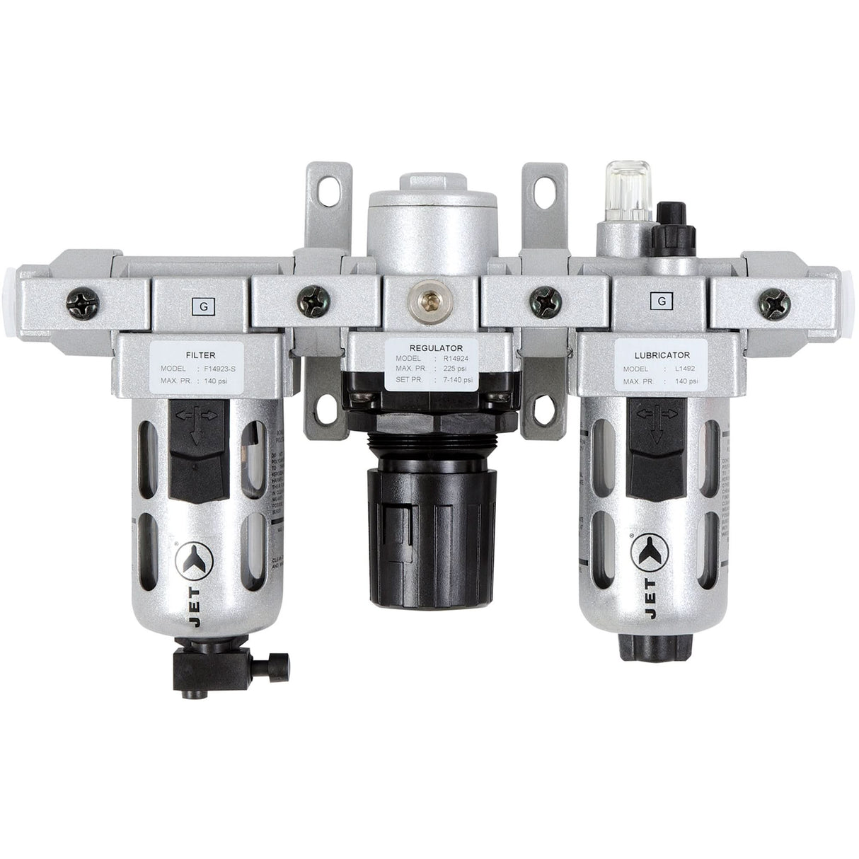 AFRLMI38 3-Piece Intermediate Air Filter, Regulator & Lubricator, 3/8" NPT