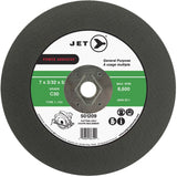 C30 Power Abrasive Cut-Off Wheel, 7" x 0.094", 5/8" Arbor, Type T1, 8600 RPM