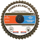 POWERBLEND FLX Roll-on Flap Disc, 2" x Type R, Z40 Grit, Zirconia Alumina