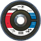 POWERBLEND Flap Disc, 5" x 7/8", Type 29, Z120 Grit, Zirconia Alumina
