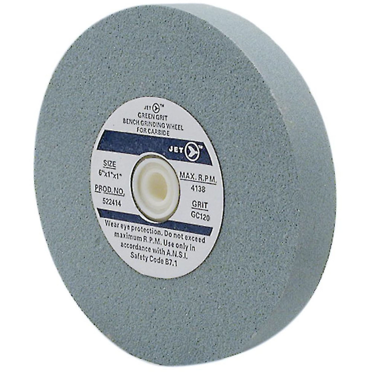 GC675F Bench Grinding Wheel, 6" x 3/4", 1" Arbor, Silicon Carbide
