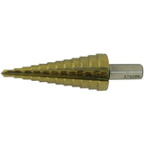 JET-KUT® Super Premium M35 Step Drill, 3/16" - 7/8" , 1/16" Increments, High Speed Steel