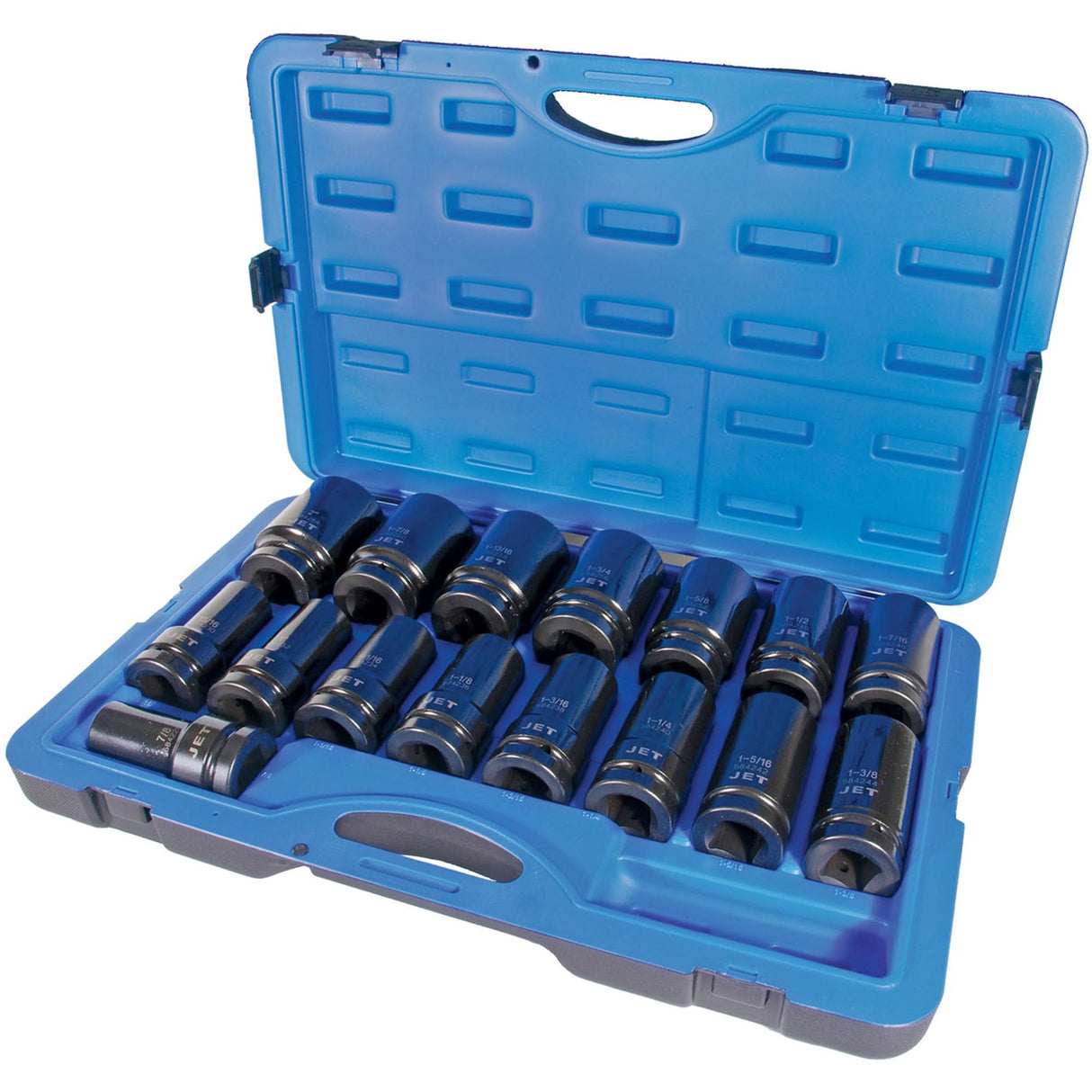 SAE Impact Socket Set, 16 Pcs, 1" Drive Size, Deep