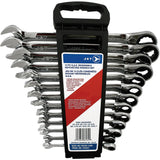 Long Pattern Reversible Wrench Set, Ratcheting Combination, 13 Pieces, Imperial