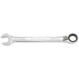 Long Pattern Reversible Ratcheting Combination Wrench, 7/16", Chrome Finish