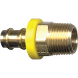 Grip-Tite Male Pipe Hose Fitting, 1/4" x 1/4" Dia, Brass