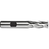 End Mill, 1" Dia., 4-1/2" L, 4 Flutes, 1" Shank, High Speed Steel