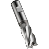 Weldon Shank End Mill, 16 mm Dia., 92 mm L, 4 Flutes, 16 mm Shank, High Speed Cobalt