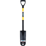 Drain Spade Shovels, Tempered Steel, 16" x 6" Blade, 28-1/2" L, D-Grip Handle
